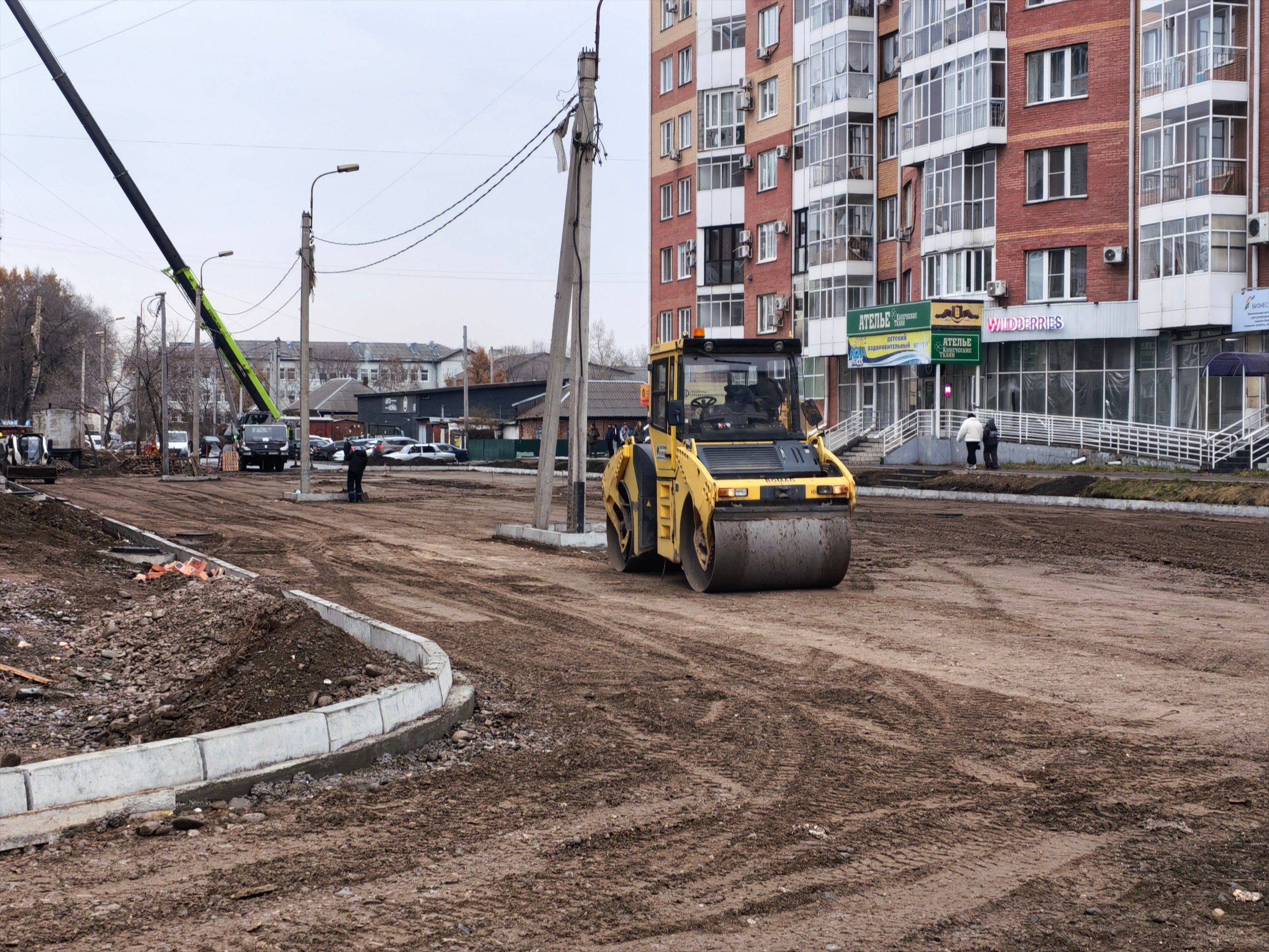 На улице Колхозная дорожные работы решат застарелую проблему луж На улице Колхозная дорожные работы решат застарелую проблему луж