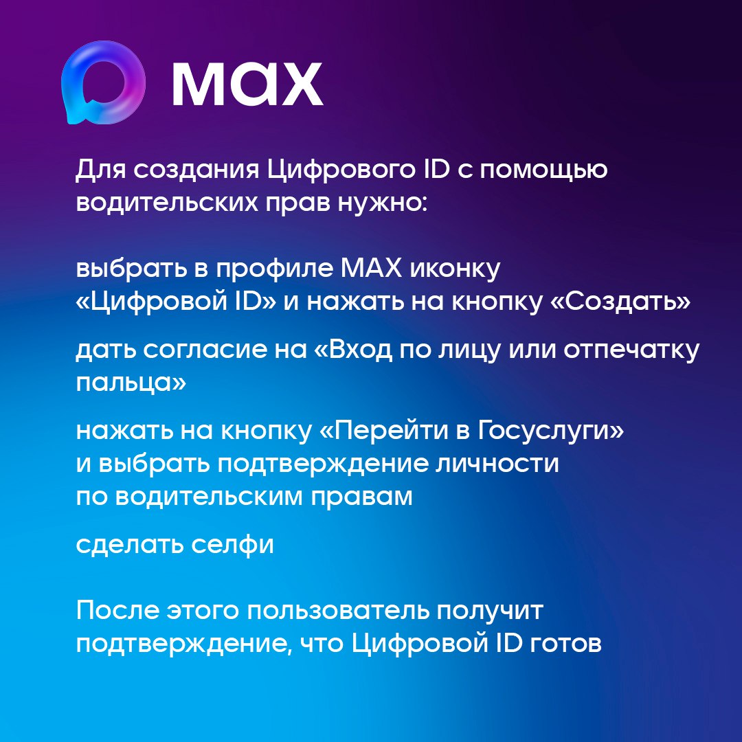 Пользователи МАХ смогут создать Цифровой ID по упрощенной схеме Пользователи МАХ смогут создать Цифровой ID по упрощенной схеме