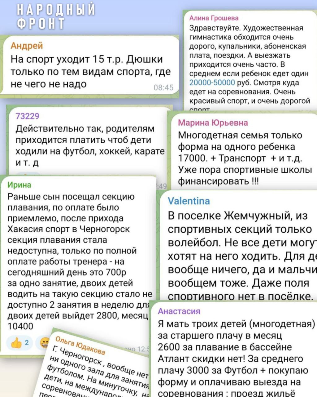 Народный фронт готовит предложения Правительству Хакасии с перечнем мер, которые помогут сделать спортивные занятия действительно доступными для семей с детьми