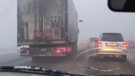 ТУМАН И ГОЛОЛЁД: СРАЗУ ДВЕ АВАРИИ НА ТРАССЕ АБАКАН - МИНУСИНСК