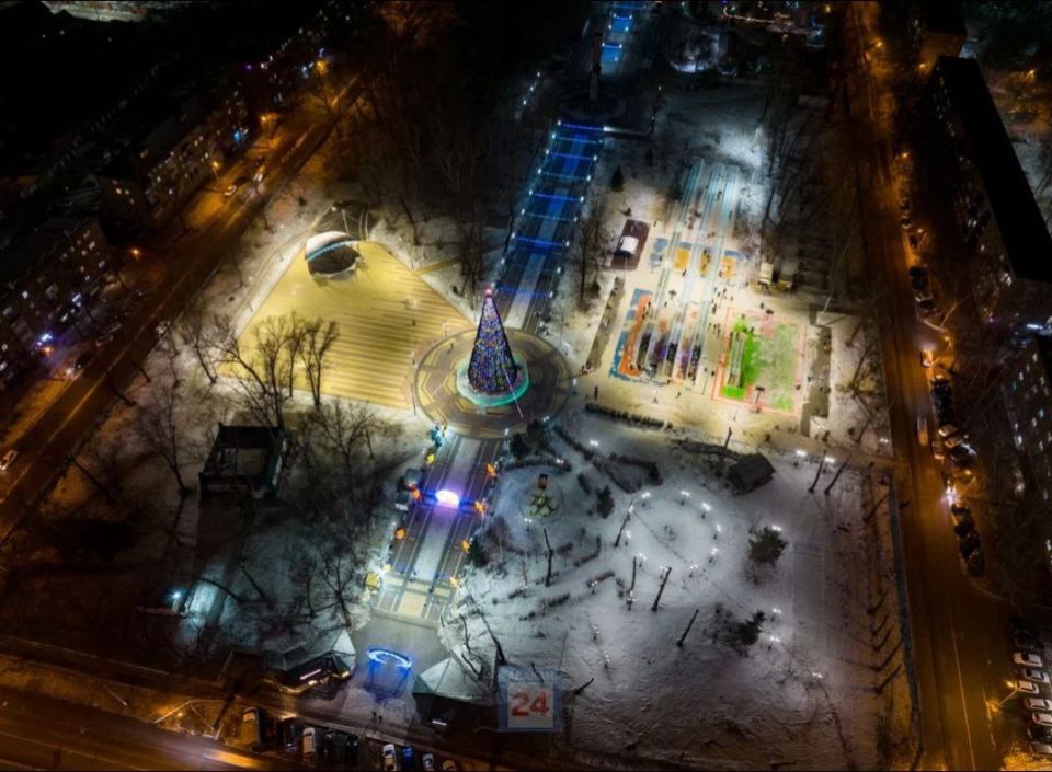 Красоты вечерних огней Абакана, друзья, в ленту!