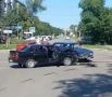 Два резвых автомобиля ВАЗ не смогли поделить перекресток в Черногорске