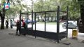 Новые остановочные павильоны устанавливают на улице Пушкина в Абакане