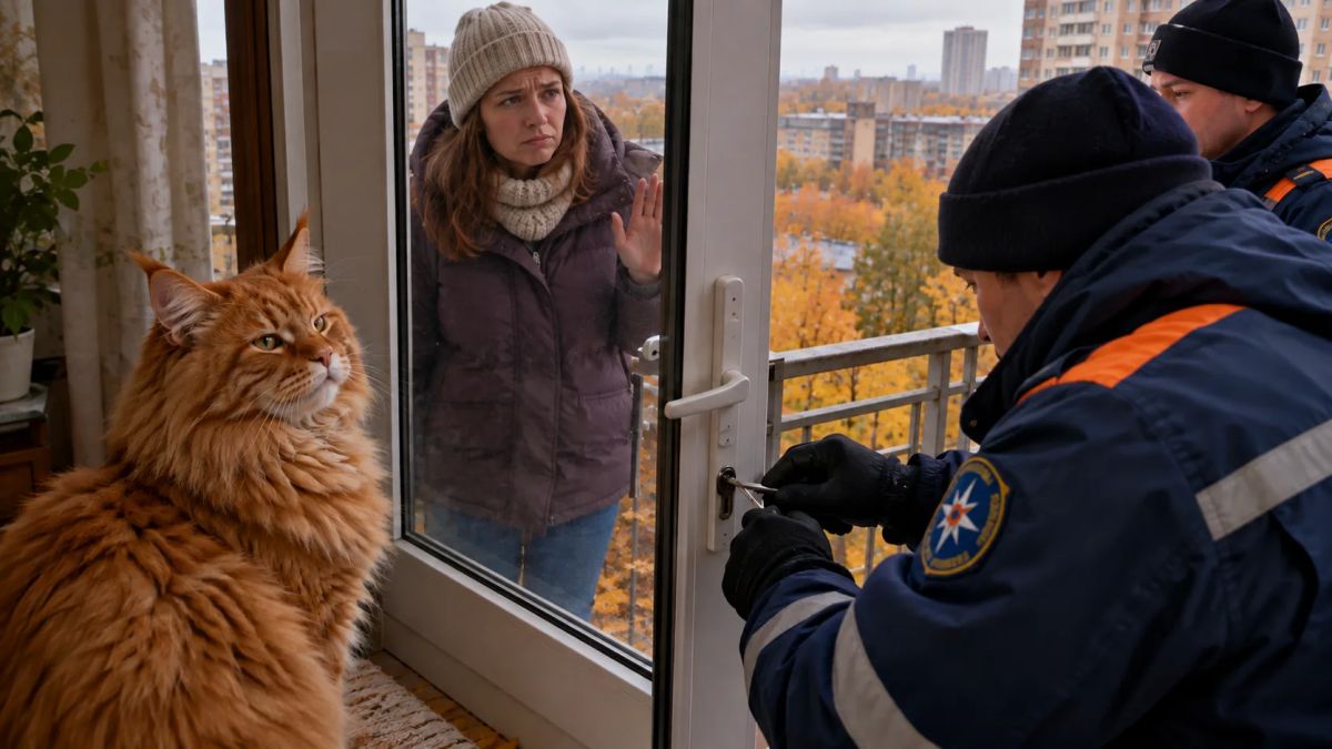 В Новосибирске кот запер хозяйку на балконе
