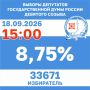 Первые данные о явке на выборах в Хакасии: к 15:00 проголосовали 8,75% избирателей