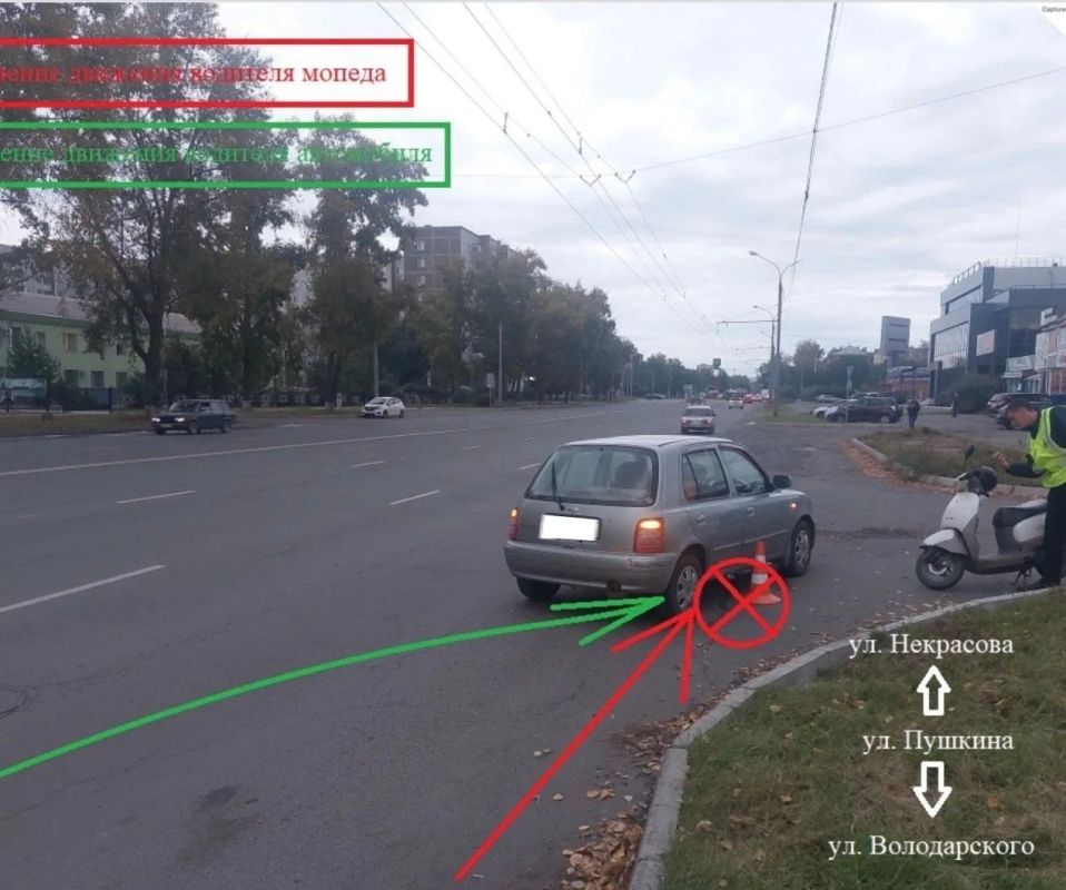 Мопед столкнулся с автомобилем в Абакане Мопед столкнулся с автомобилем в Абакане